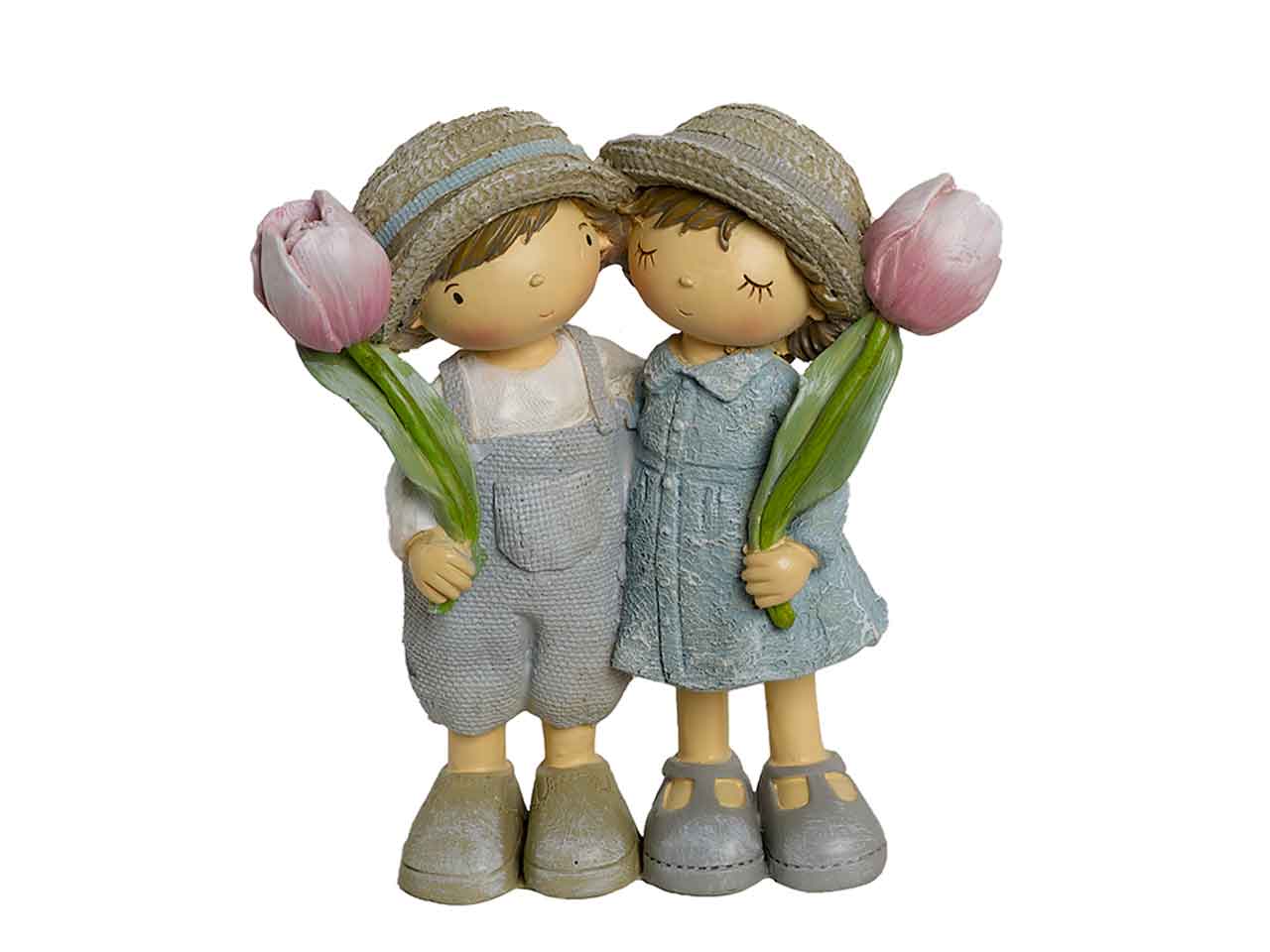 bimbo con tulipani h17,5cm tb1539
