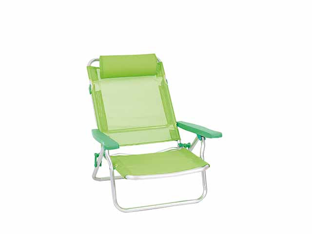 sedia da mare confort verde 56x61x81cm