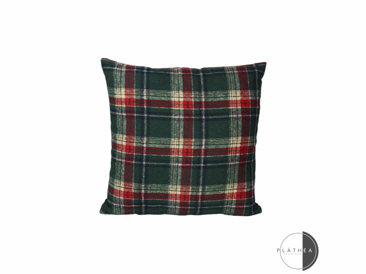 Cuscino 45x45cm scozzese verde poliestere