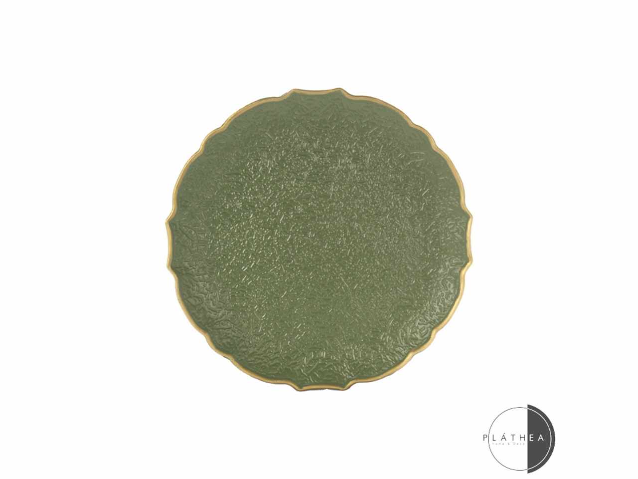 Sottopiatto verde d.33cm in pvc