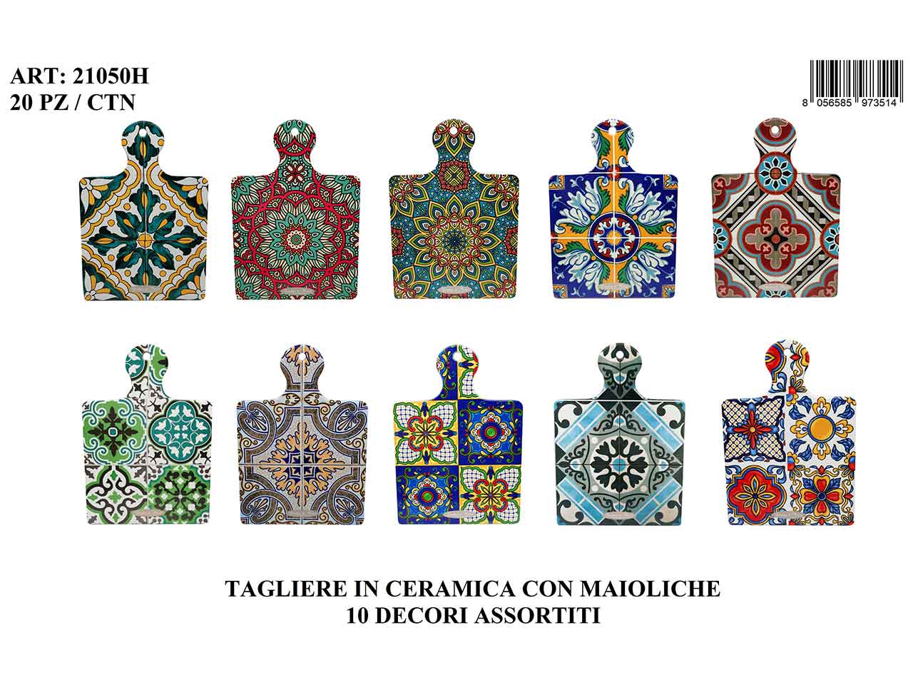 L.maioliche tagliere 24x17cm 21050h