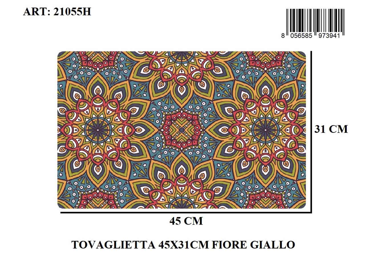 tovaglietta 45x31 fiore giallo 21055h