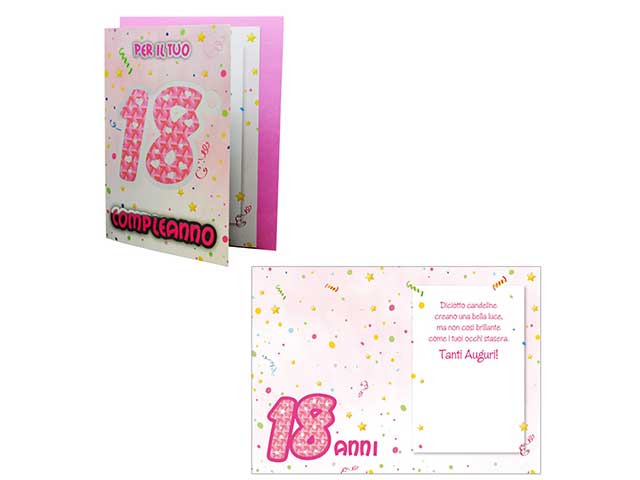 biglietto auguri 18 anni
