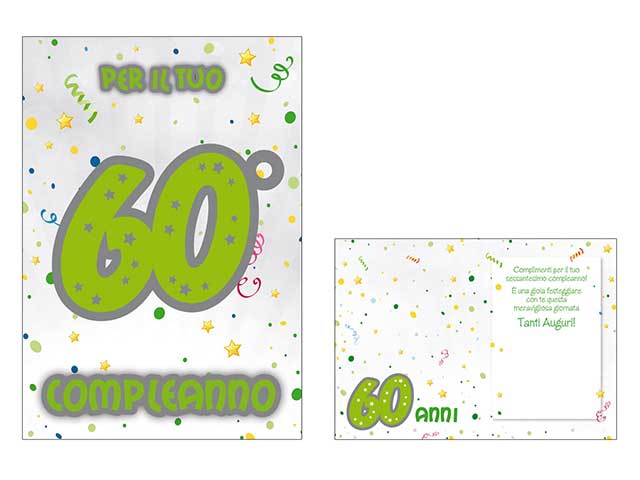 biglietto auguri 60 compleanno