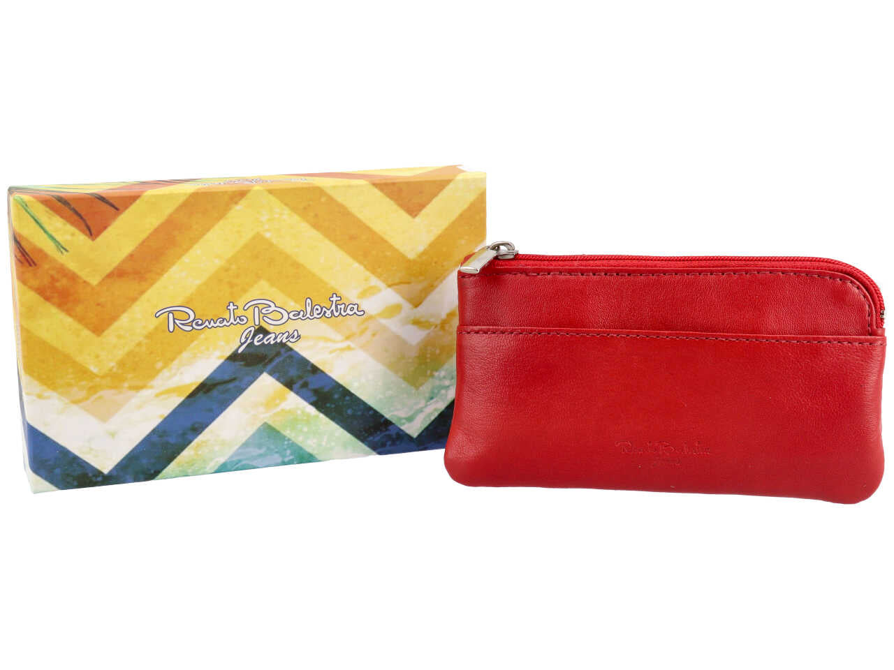 Portafoglio da uomo in pelle con fodera in poliestere