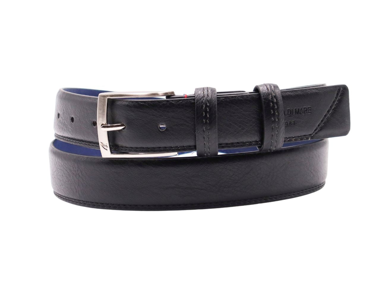 Cintura uomo in pelle armata di mare nero