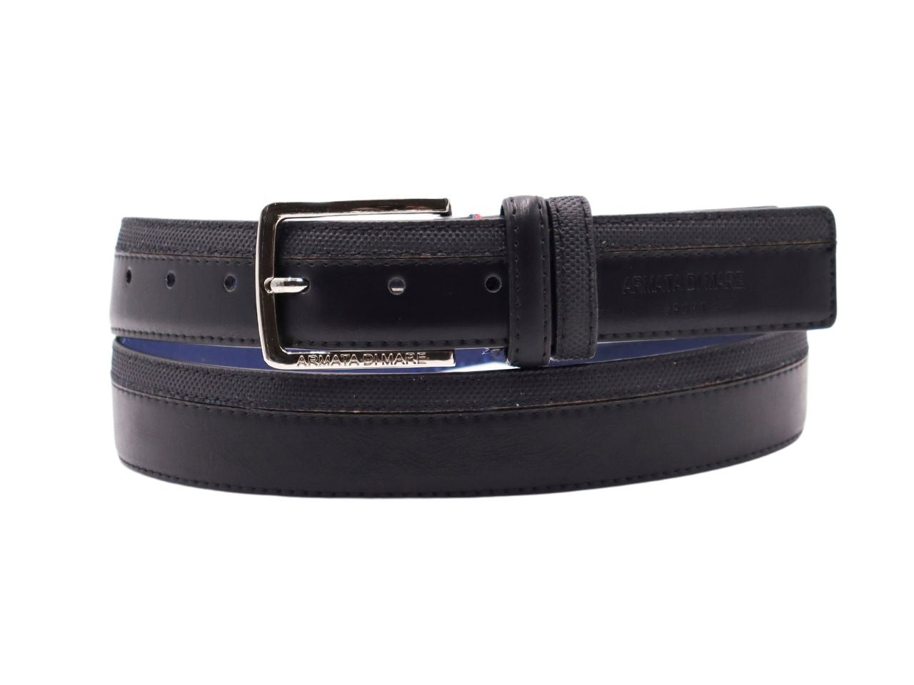 Cintura uomo in pelle armata di mare nero