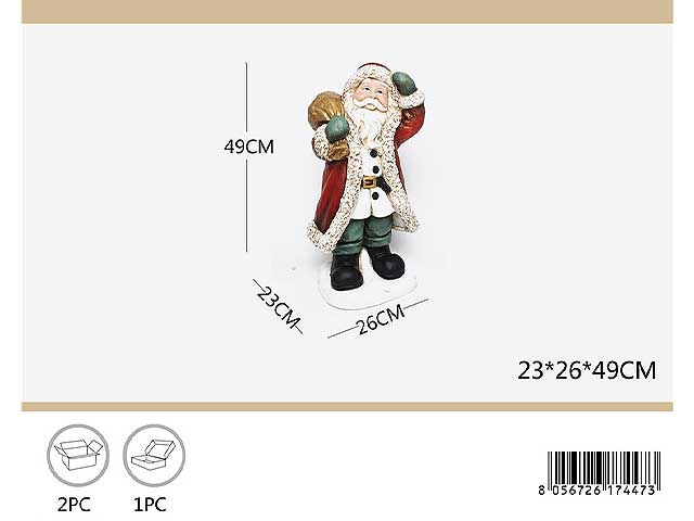 Babbo natale 25cm con sacco