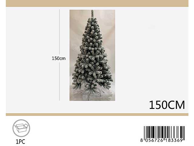 Albero di natale innevato 150cm 480 rami