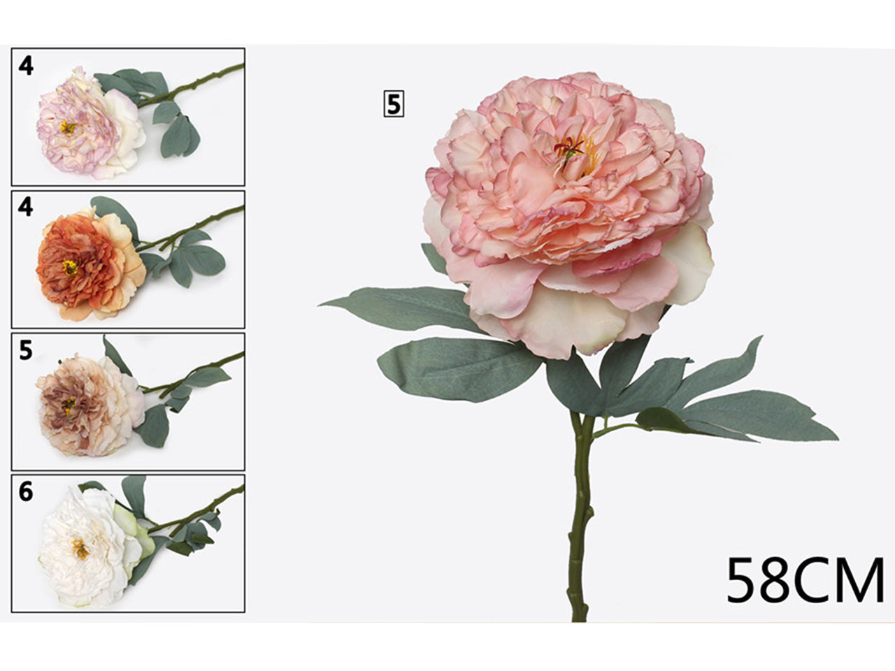 Stelo peonia grande 58cm