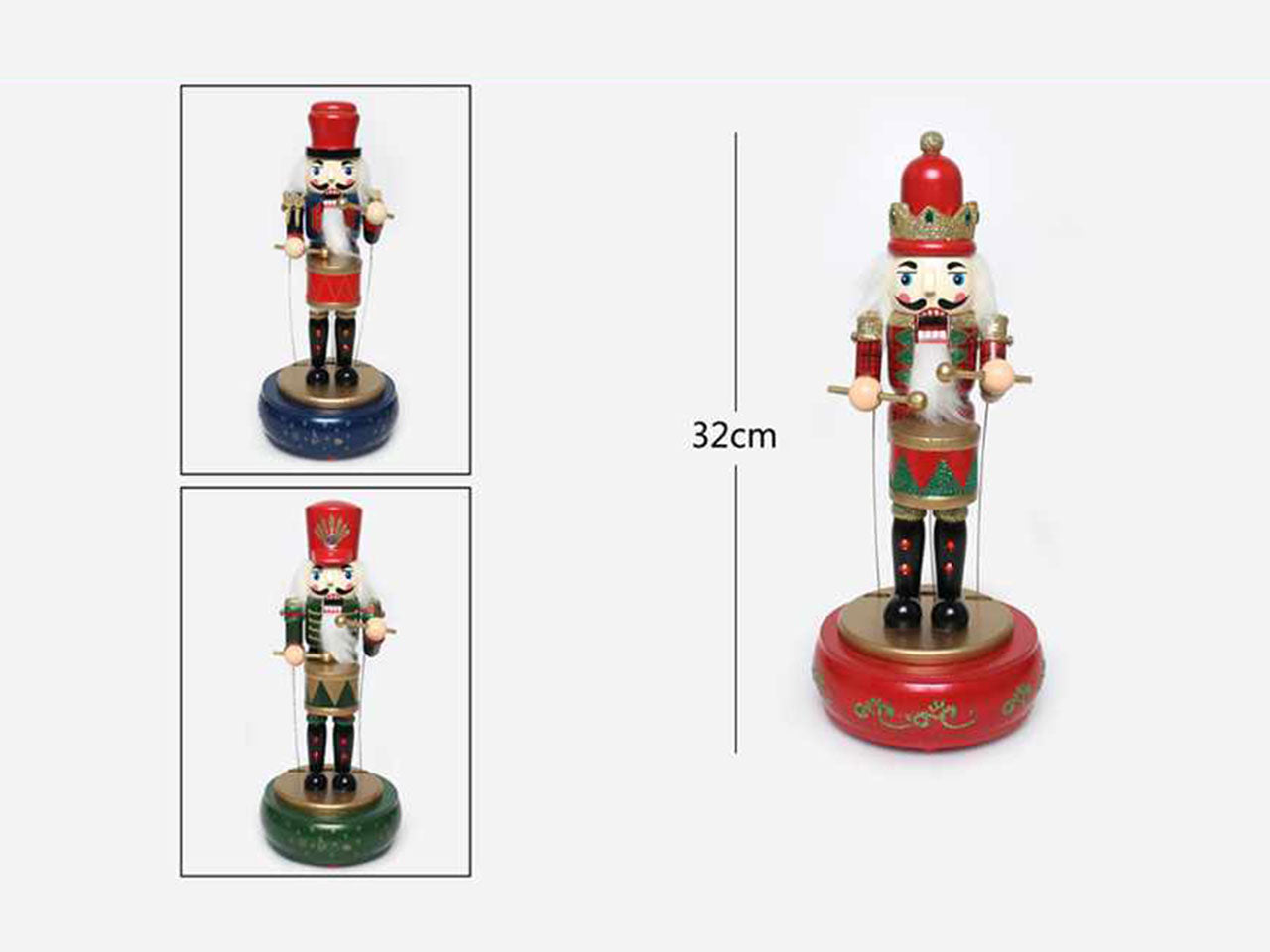 Carillon schiaccianoci decorativo in legno 32cm