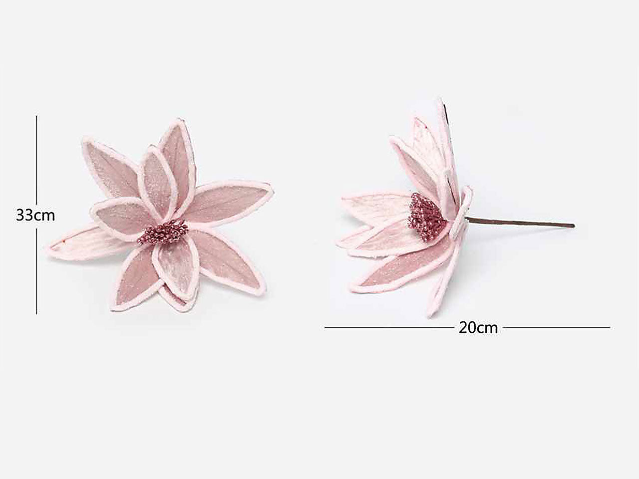 Fiore natalizio artificiale 33x20cm