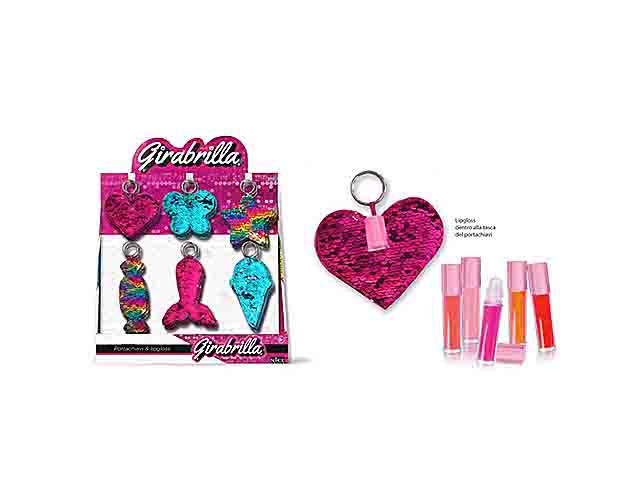 Girabrilla keychain and lip gloss 02539