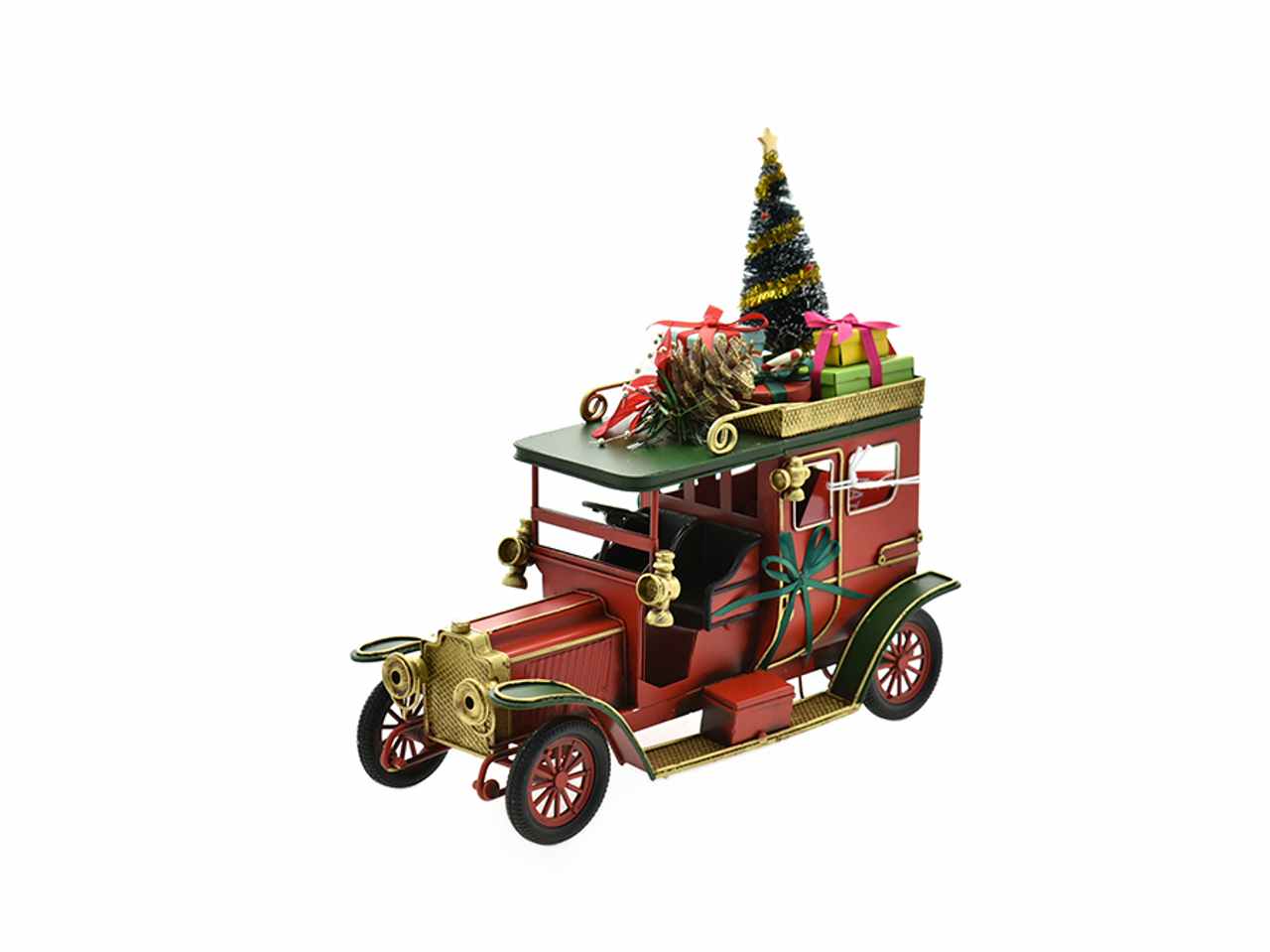 Auto con decorazioni natalizie 26,5x11,5x25