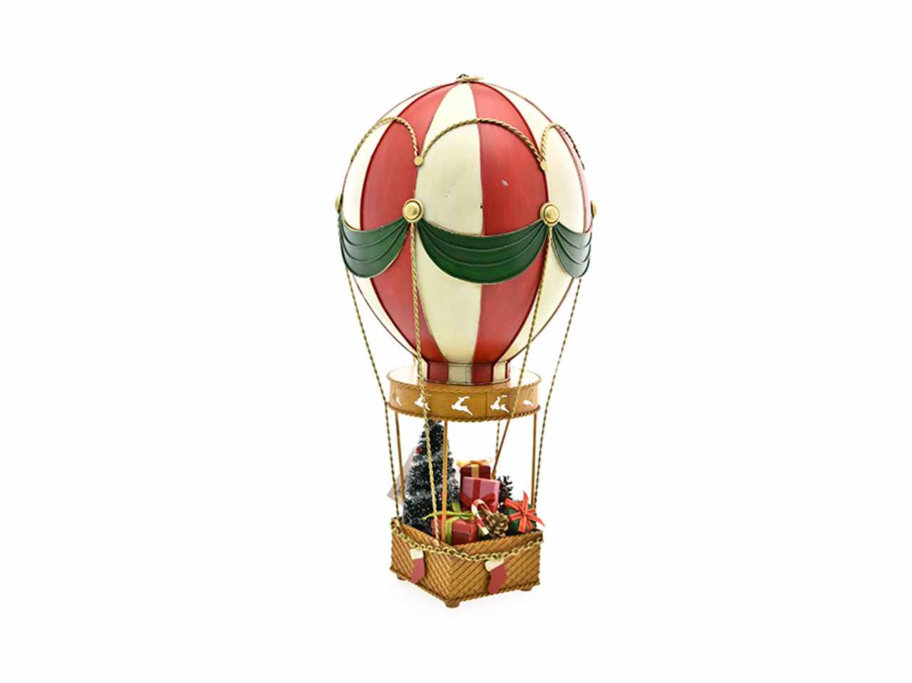 Mongolfiera con decorazione natalizia 53x25x25