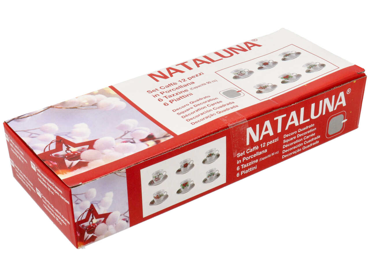 Tazzine 6pz 90cc con piattino quadrato