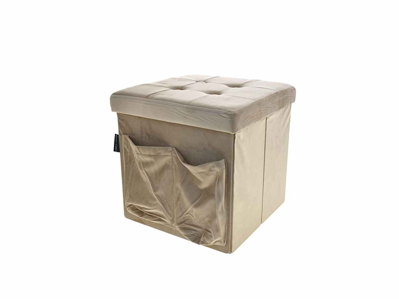 pouf vel.c/tasche 38x38cmvisone 6434097