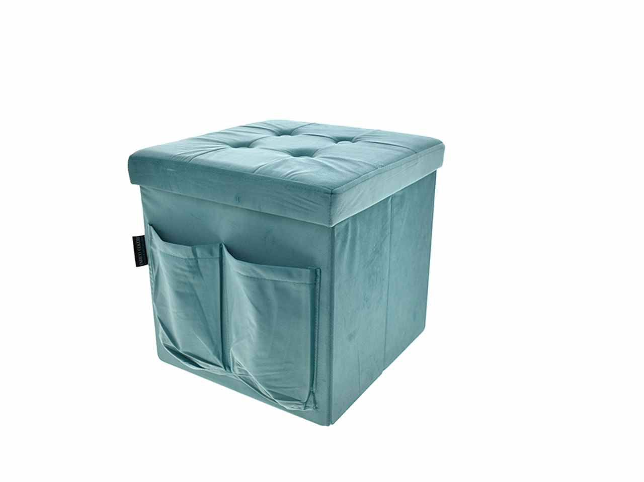 Pouf vel.c/tasche 38x38cm v.acqua 6434106