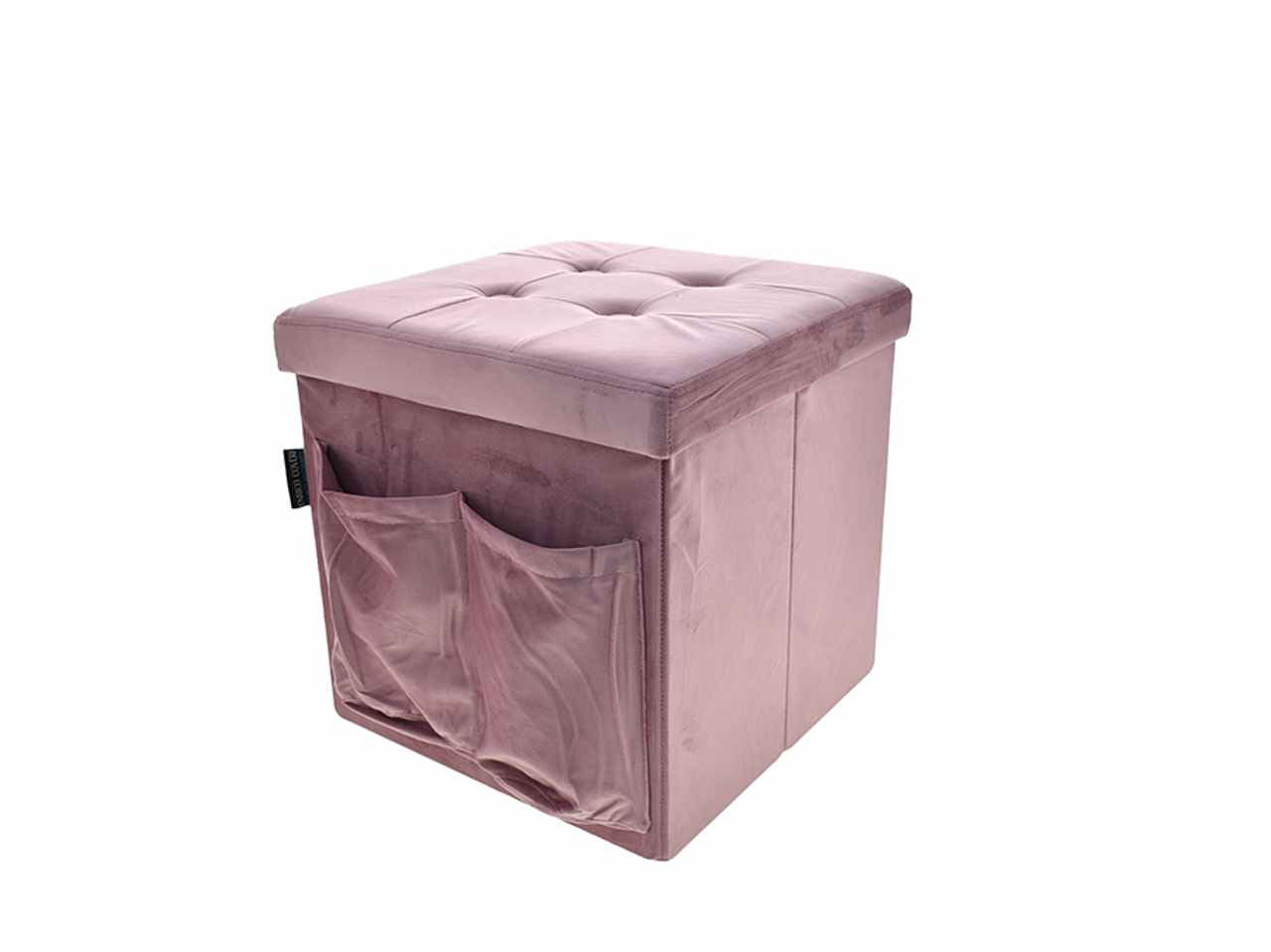 pouf vel.c/tasche 50x50cm rosa 6434115