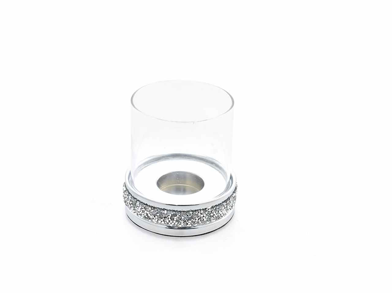 porta candela 1posto d.10x10cm argento 2628491