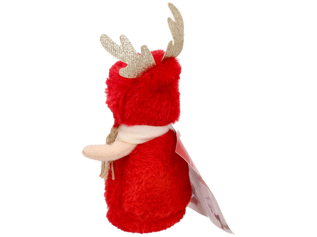 Bambolina cappello renna 15cm rosso