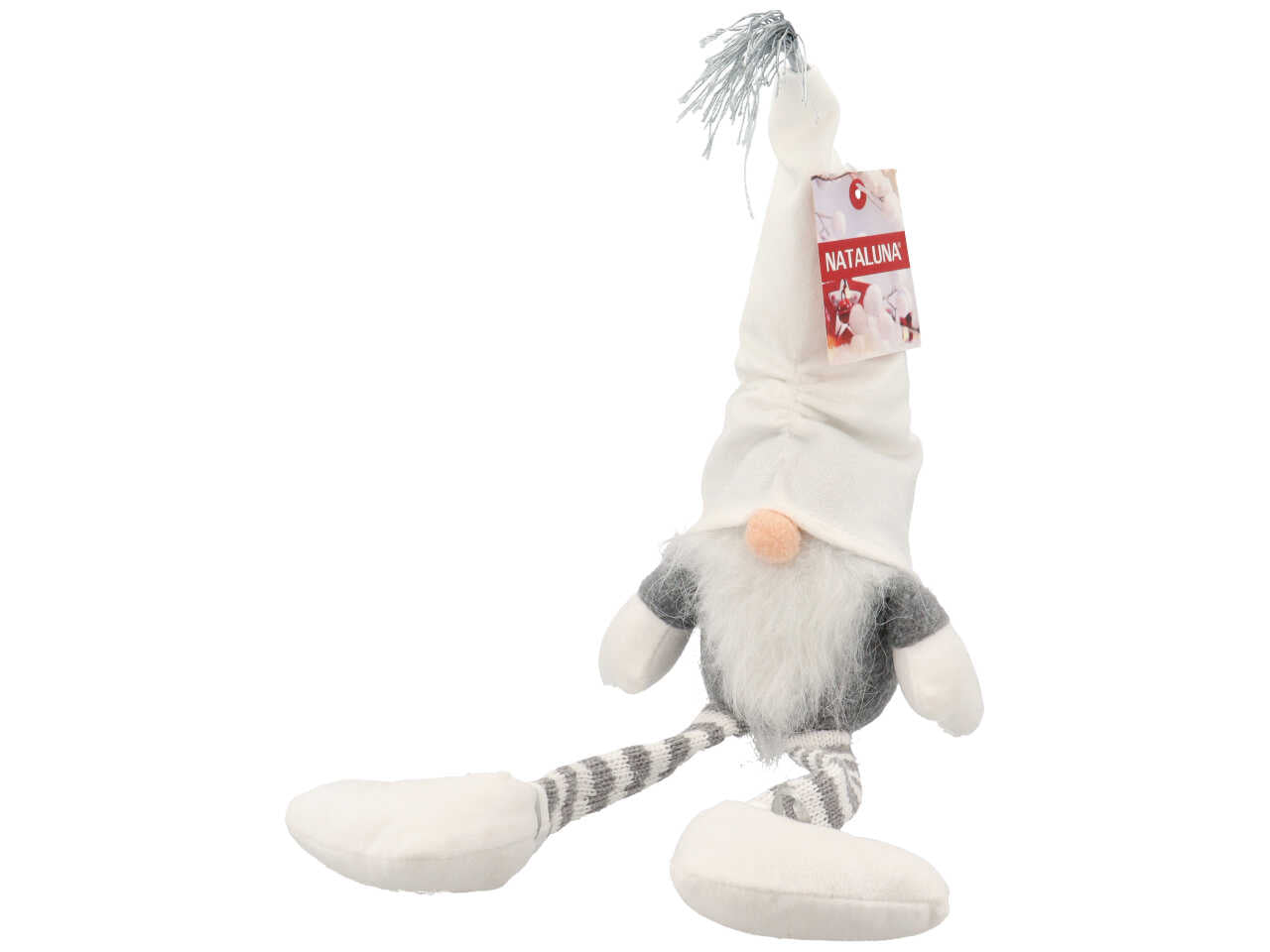 Gnomo velluto 8x45cm grigio