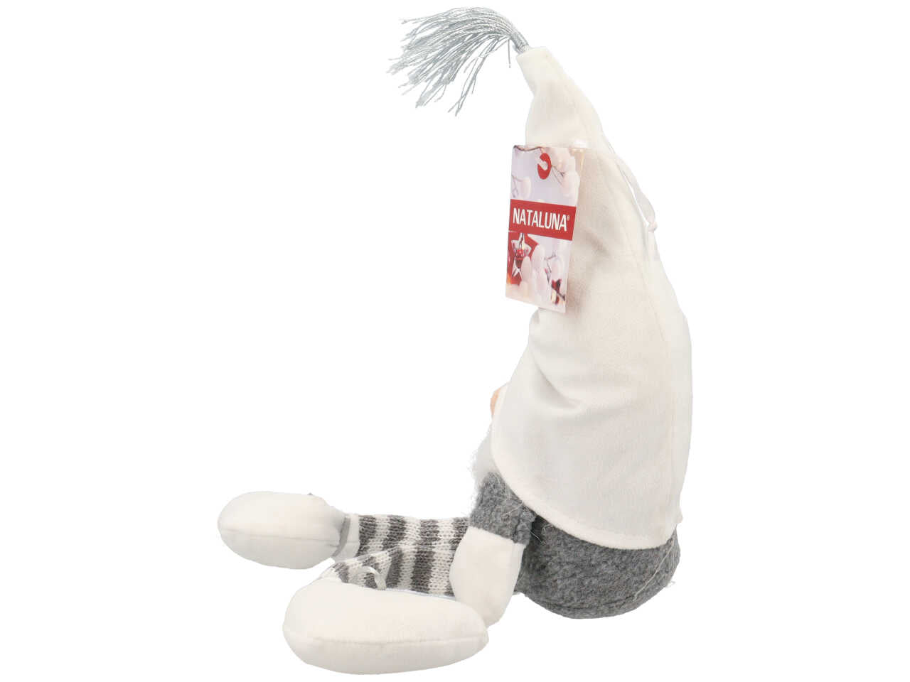 Gnomo velluto 8x45cm grigio