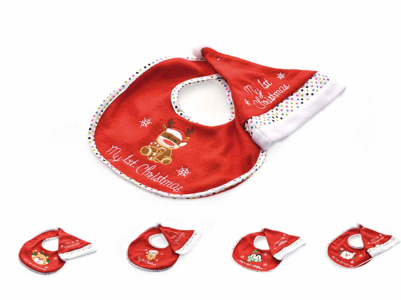 Set baby bavetta con cappello