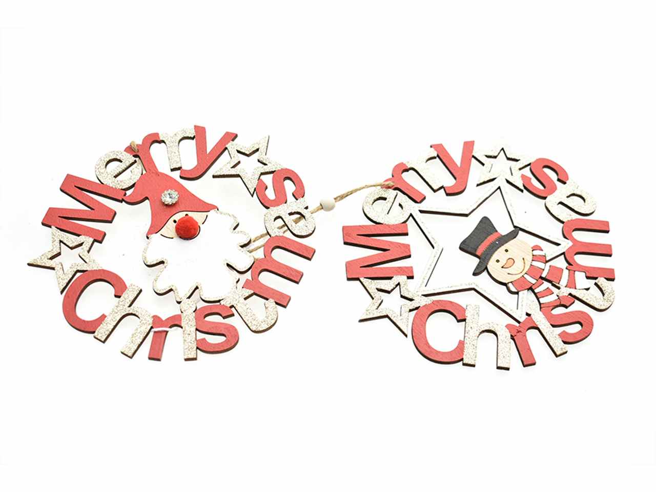Appendino merry christmas 18x17cm rosso