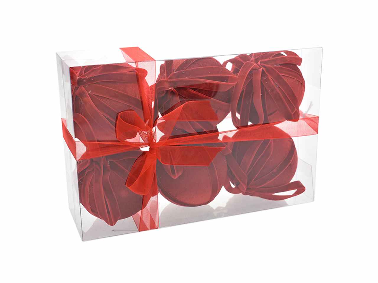 Palle 6 pezzi 9cm rosso