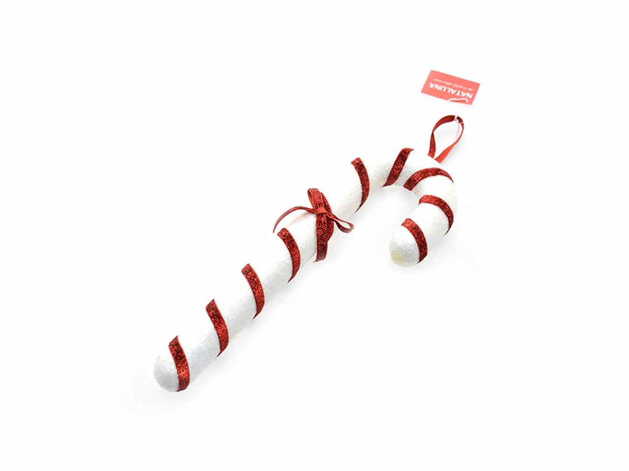 Bastoncini di zucchero 12x34,5cm bianco/rosso