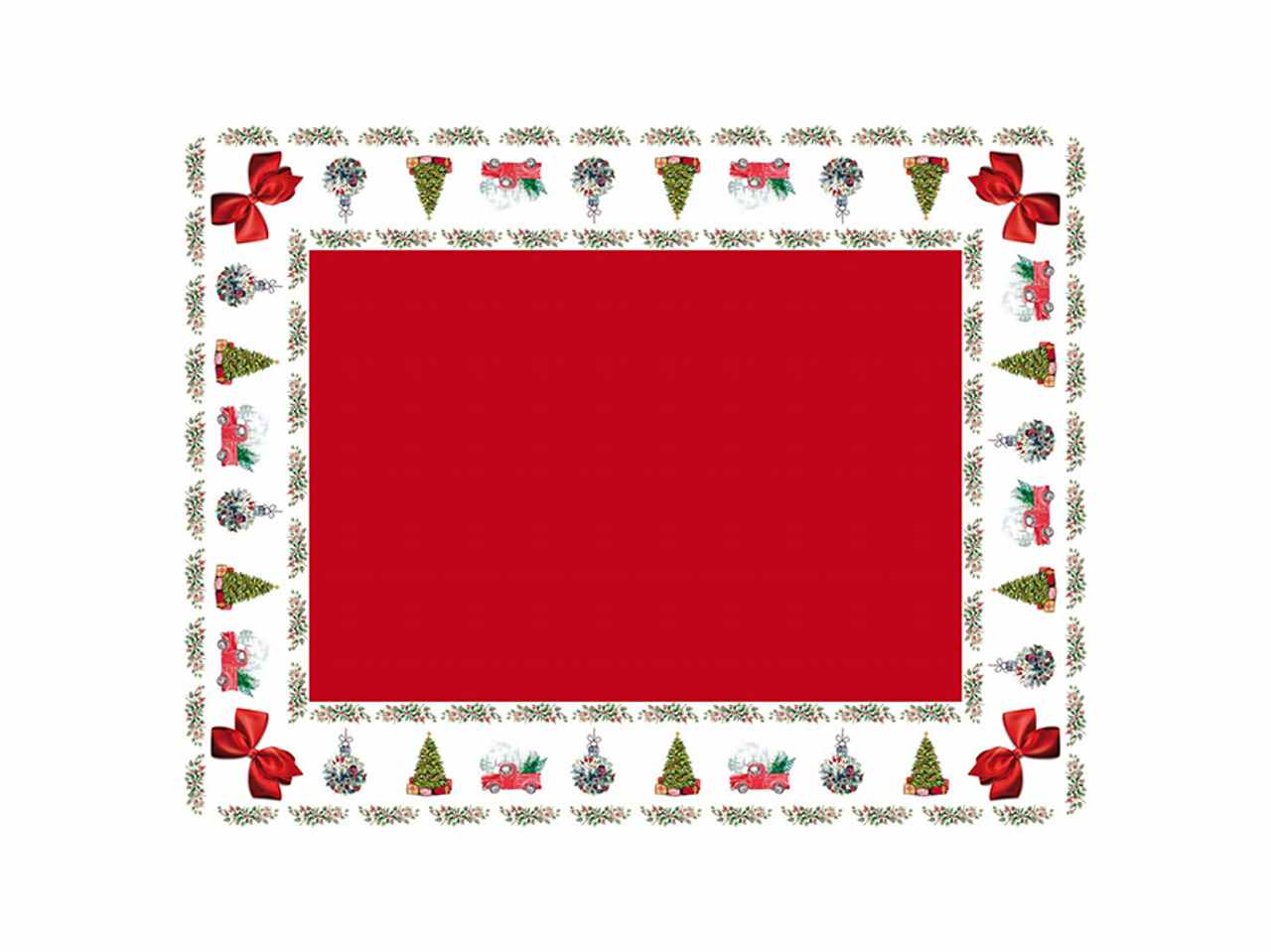 Tovaglia 140x240 12posti rossa