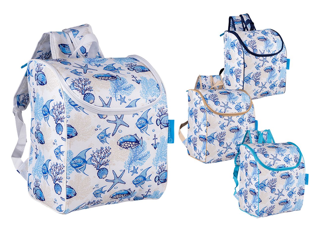 Zaino frigo 21l decoro pesci in 4 assortimenti