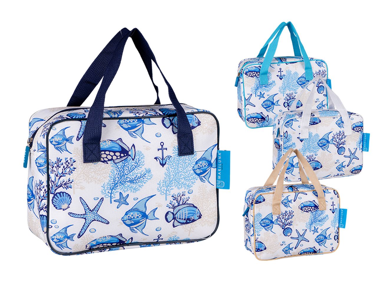 Borsa frigo 7l decoro pesci in 4 assortimenti