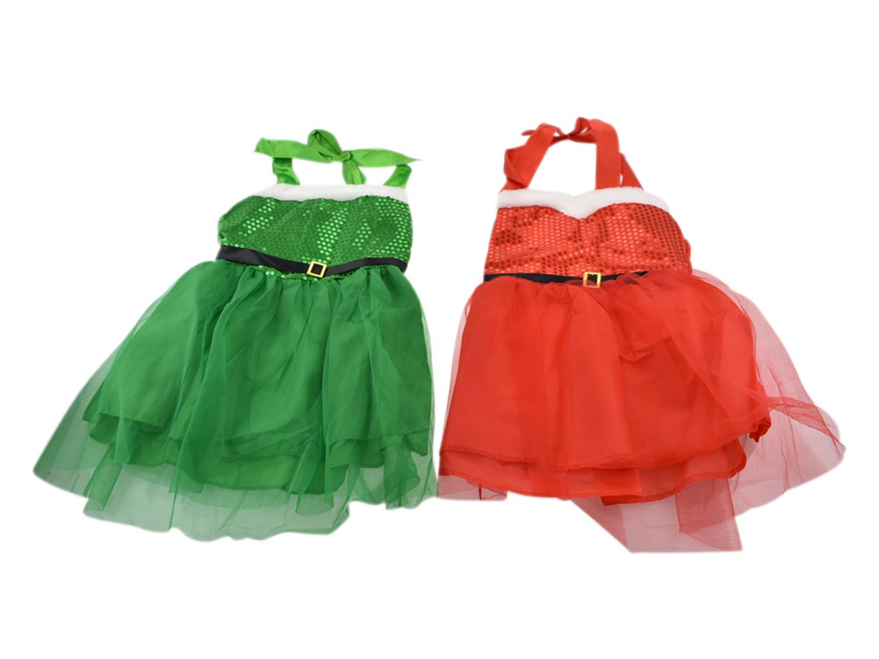 Vestito babbo natale da bambina misura 3-5 anni in 2 assortimenti