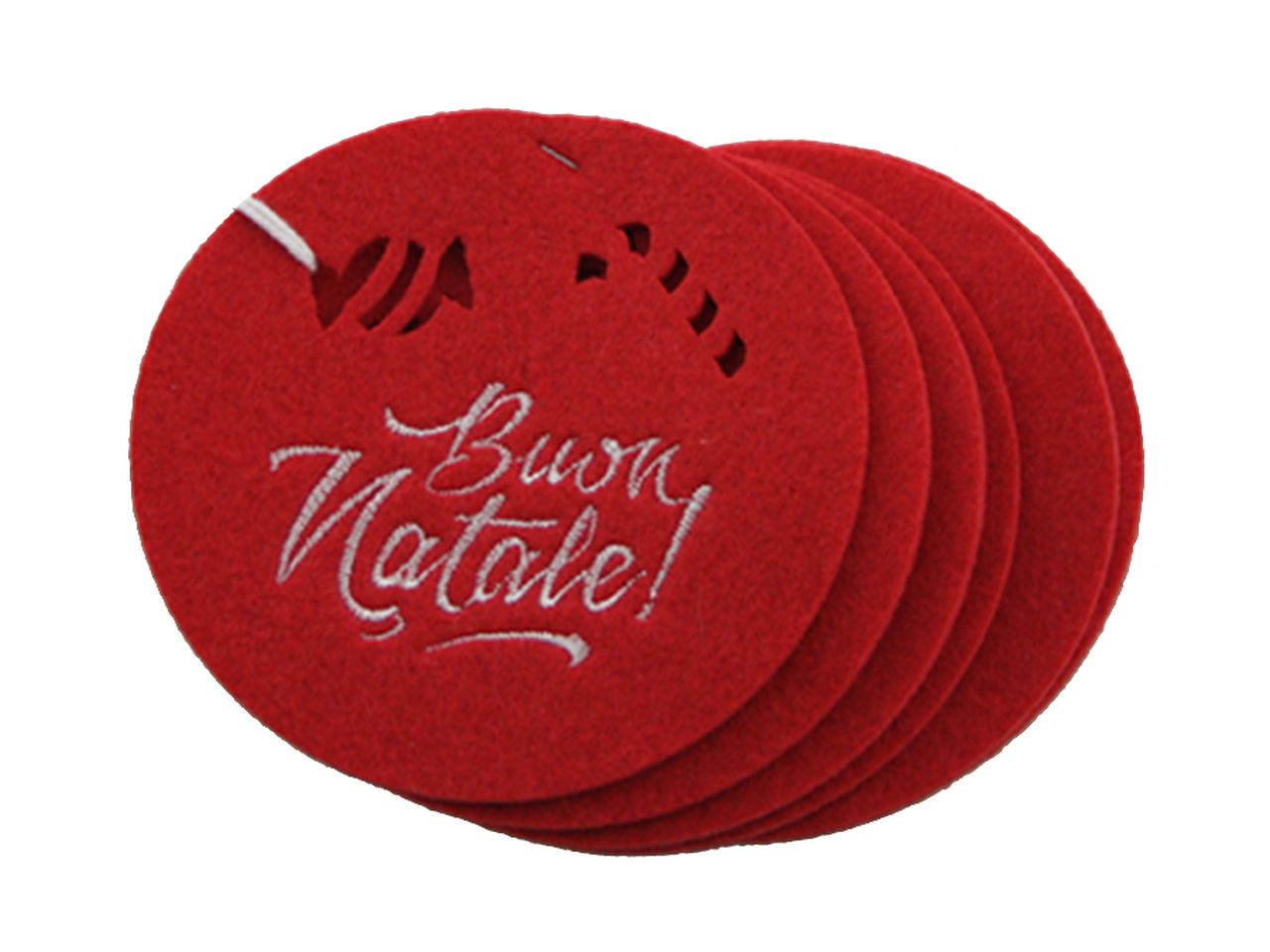 Sotto bicchiere in feltro - la confezione comprende 6 sotto bicchiere misura 10cm colore rosso