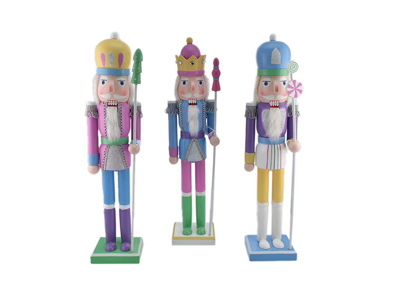 Schiaccianoci natalizio misura 66cm candy in 3 assortimenti
