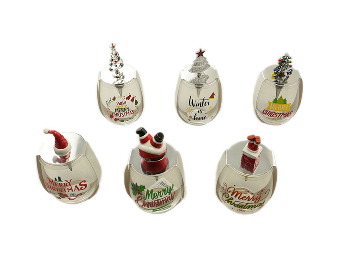 Bicchiere natalizio in vetro misura 550ml