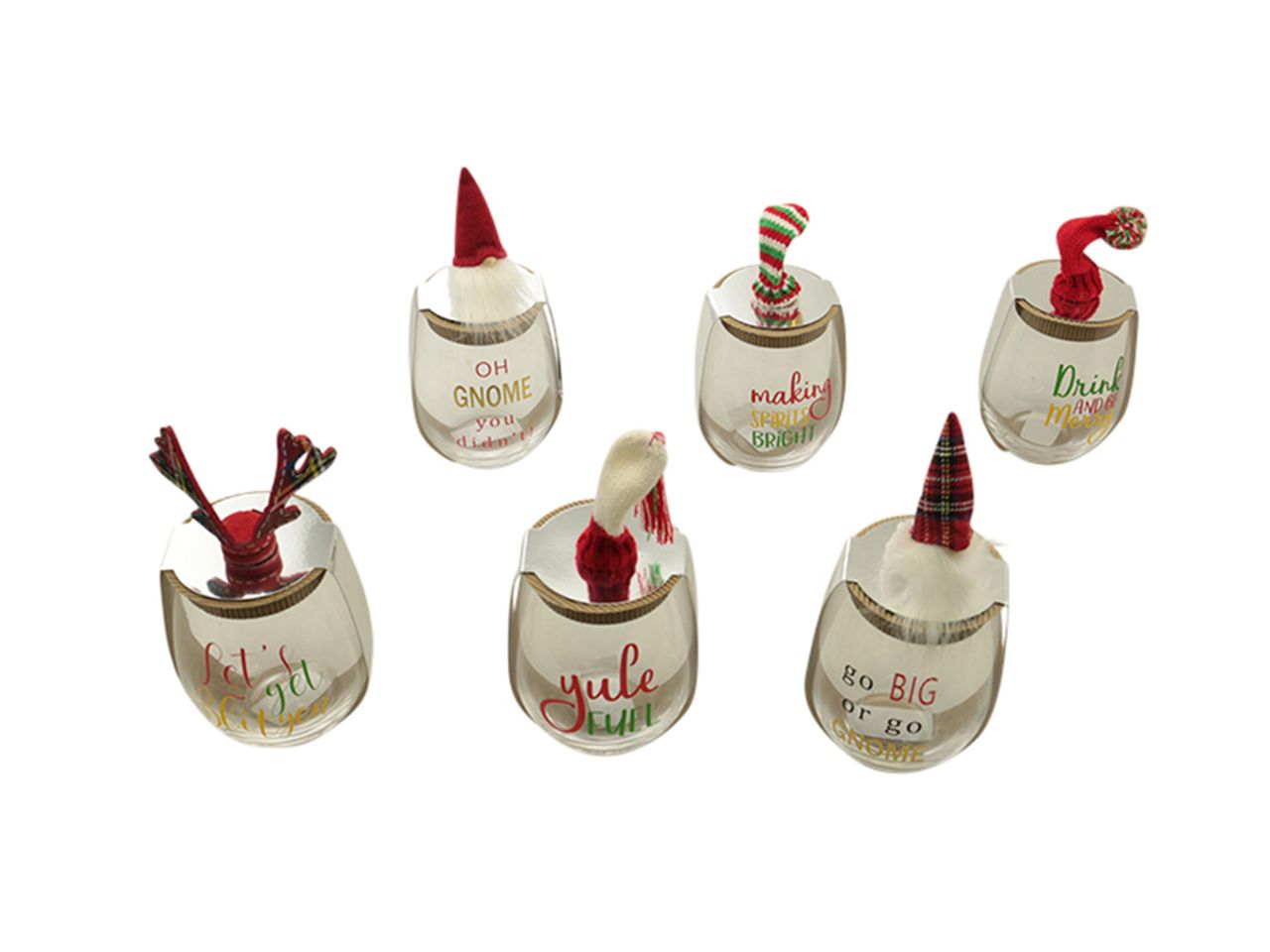 Bicchiere natalizio in vetro misura 550ml