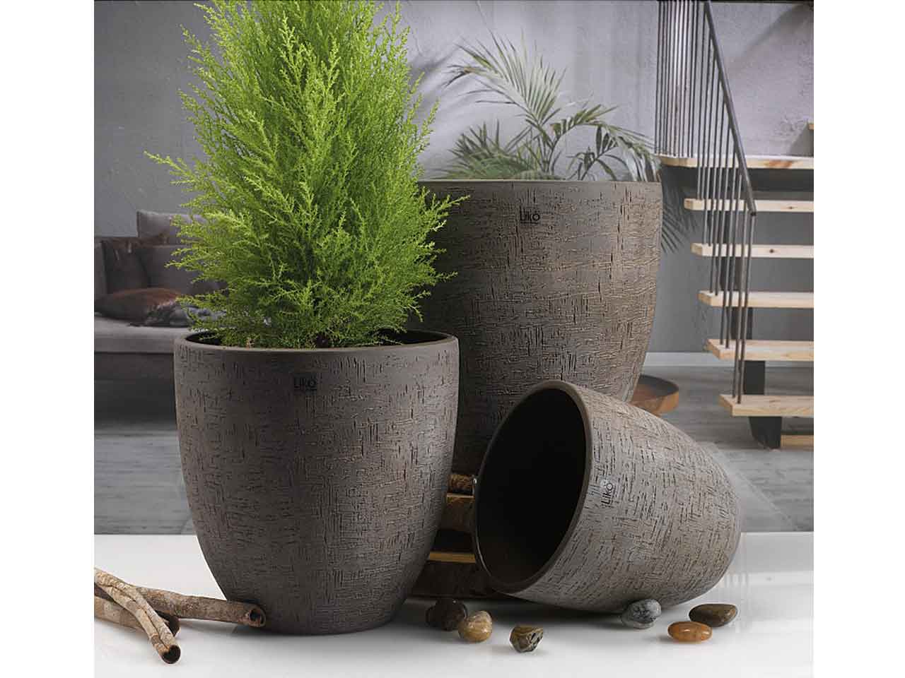 Cachepot 3 pezzi 30/25/20cm cr73/30t