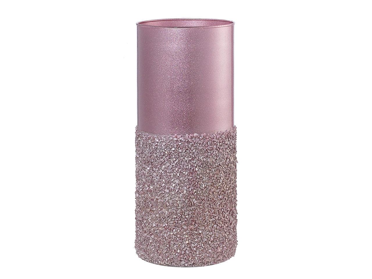 Vaso cilindro melany rosa h.40xd.15cm