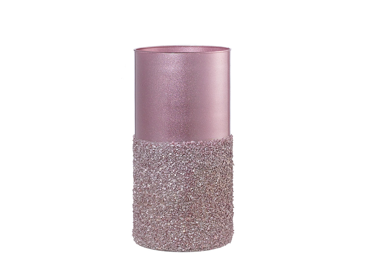 Vaso cilindro melany rosa h.30xd.15cm