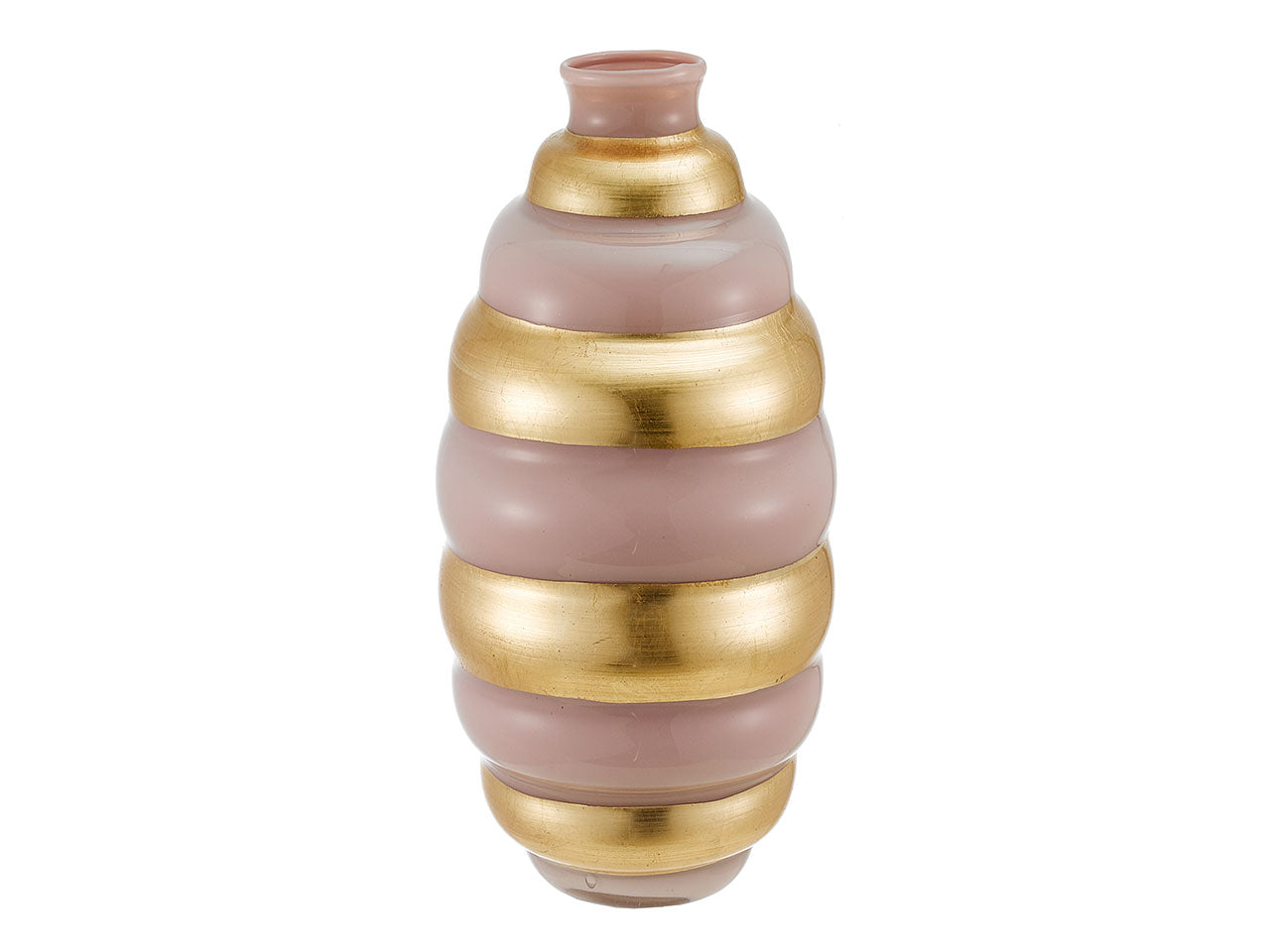 Vaso nicole d.24cm h.50cm saturno rosa e oro