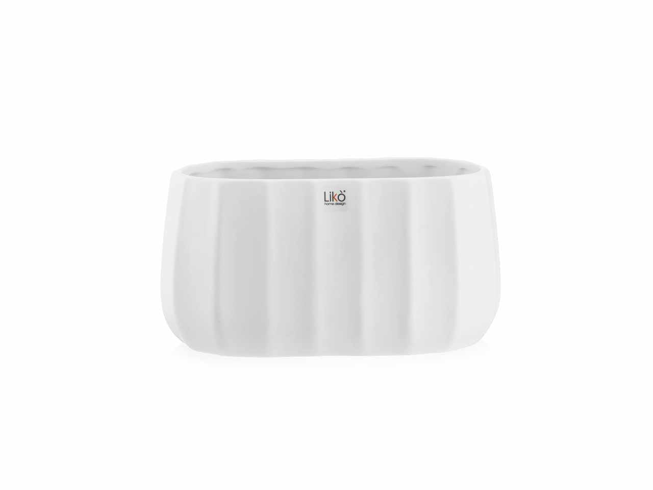 Vaso linea oxford 27x14,5xh.14cm colore bianco