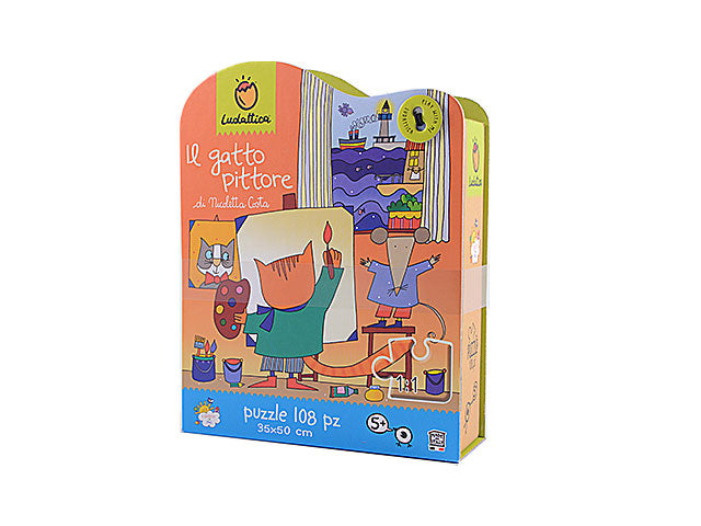 Puzzle 108pz il gatto pittore 20002