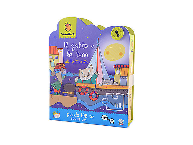 Puzzle 108pz il gatto e la luna 20019