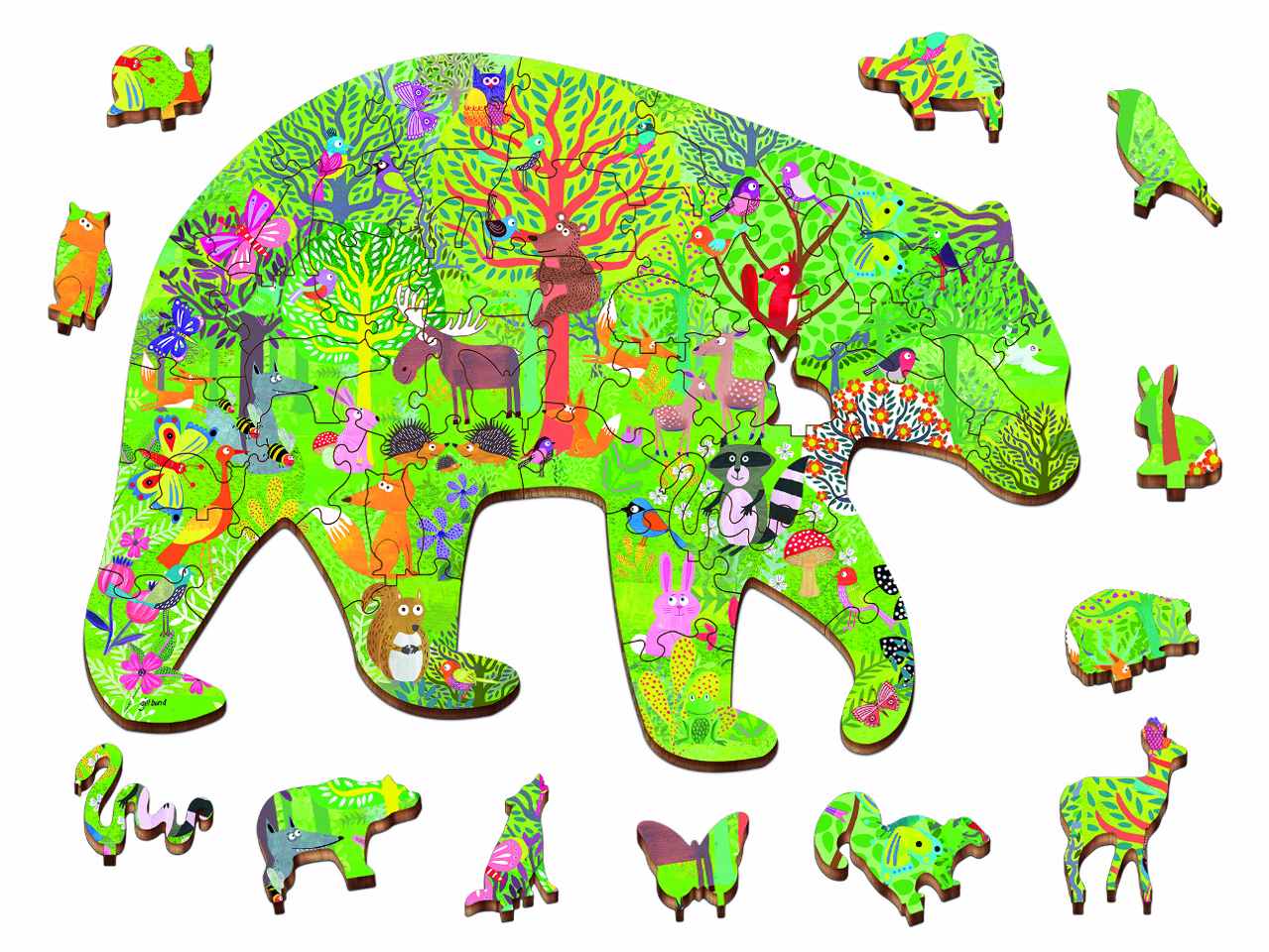 ludattica woody puzzle bosco 21252