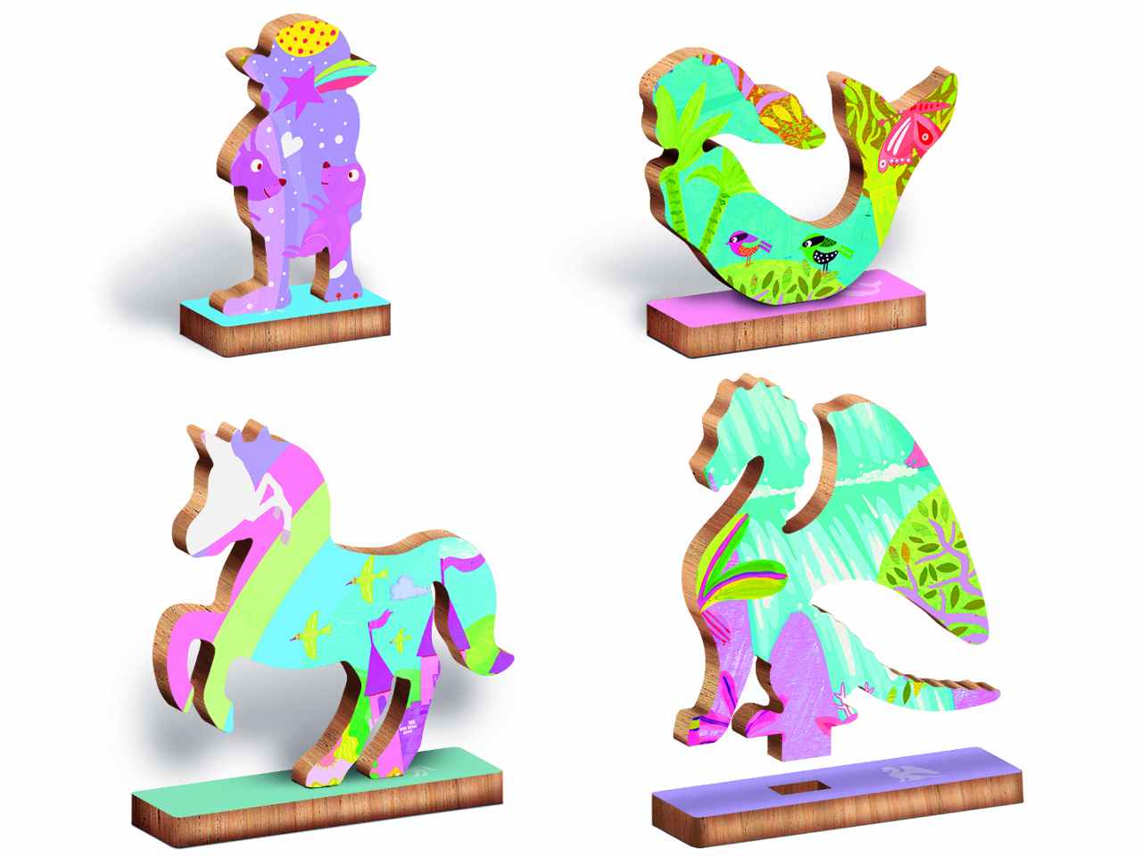 ludattica woody puzzle unicorni 21269