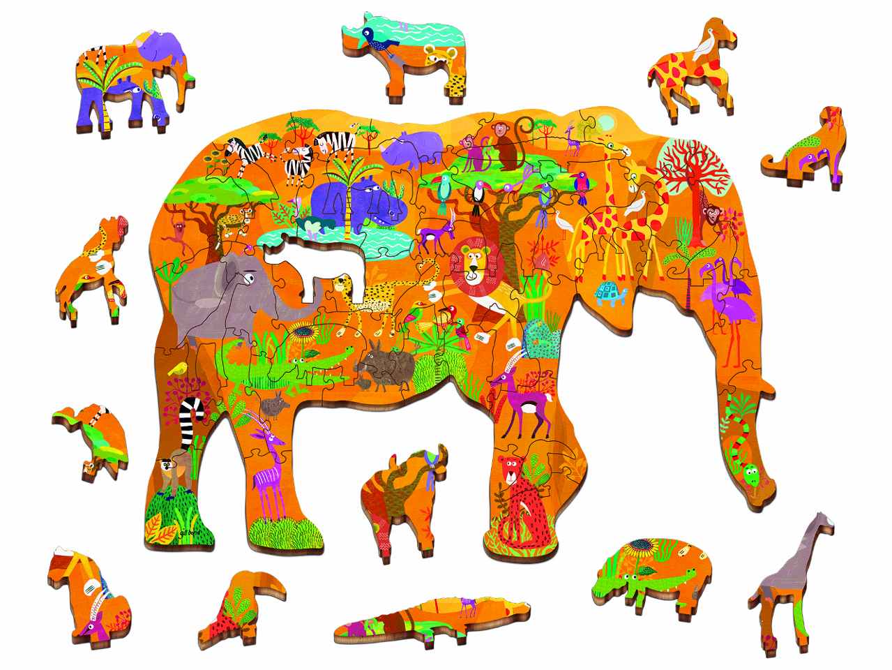 ludattica woody puzzle safari 21276