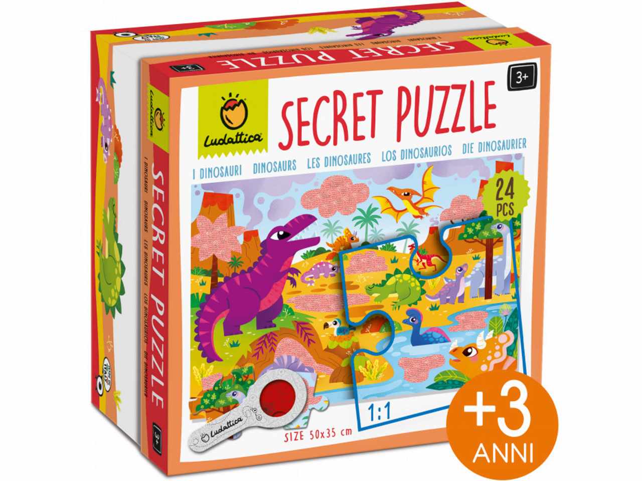 Ludattica secret puzzle i dinosauri